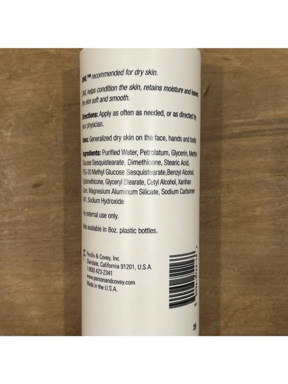 DML Moisturizing Lotion Fast Absorbing For Dry Skin Hypoallergenic Formula 16 Oz